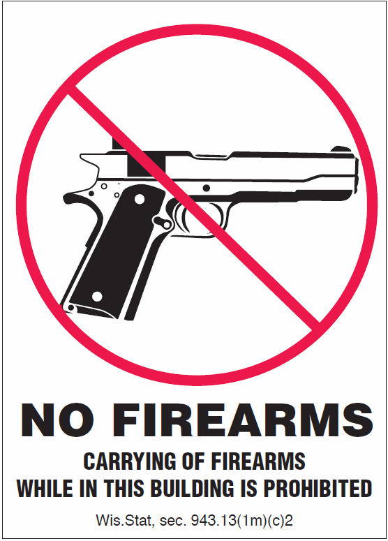 No Firearms Decal