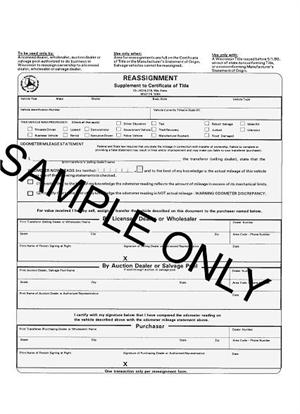 title reassignment supplement